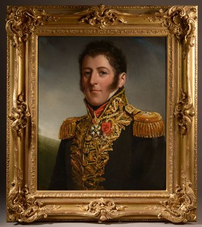 null Ecole française vers 1830.
Portrait d'un maréchal de camp sous Louis-Philippe...
