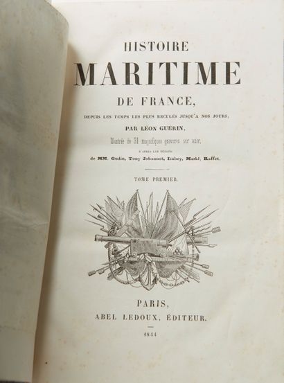 null GUERIN (Léon) Histoire maritime de la France. Paris, Abel Ledoux, 1844. 

2...