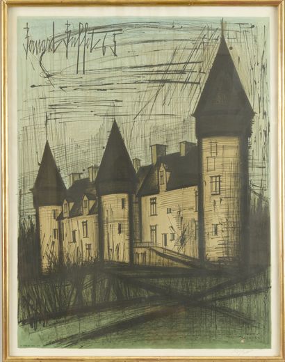 null After Bernard BUFFET (1928-1999), printed by Charles SORLIER.
Château.
Color...