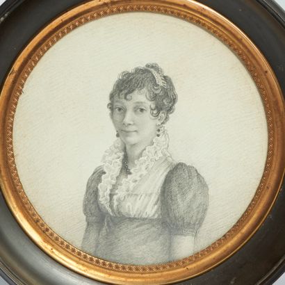 null French school of the XIX century.
Portraits of Madame Cantrez née de Varennes...