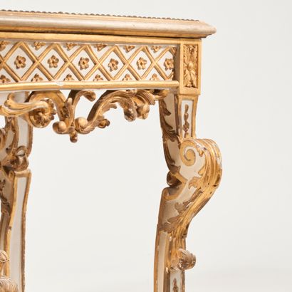 null Playing table, the square top in carved oak upholstered in velvet studded with...