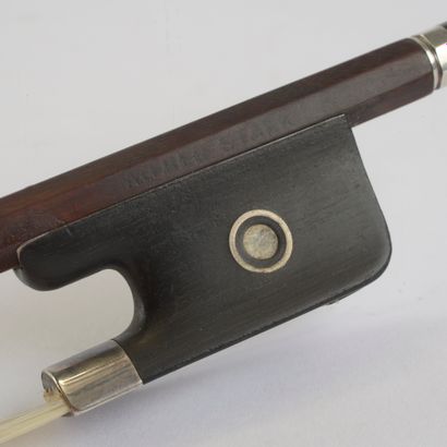 null Alfred STARK cello bow in all its main parts, excluding the later button, signed...
