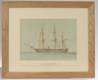 null Henry A.LUSCOMBE (1820-1868). 
"H.M.S Galatea, 26 Guns. Launched 1859. Commanded...