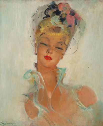 Jean-Gabriel DOMERGUE (1889-1962). Portrait...