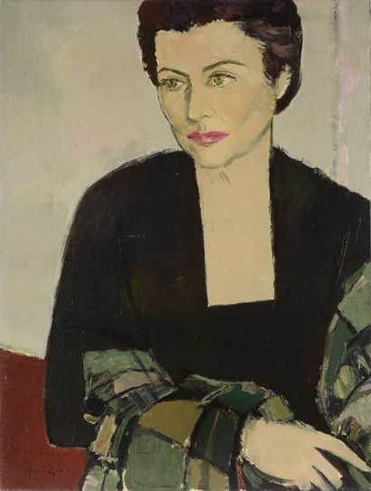 null René GENIS (1922-2004).

Portrait of a woman.

Oil on canvas signed lower left.

Height...
