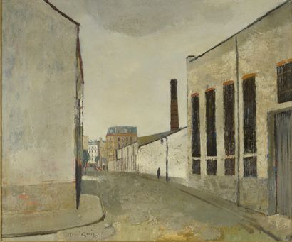 null René GENIS (1922-2004).

Factory street.

Oil on isorel panel signed at bottom.

Height...