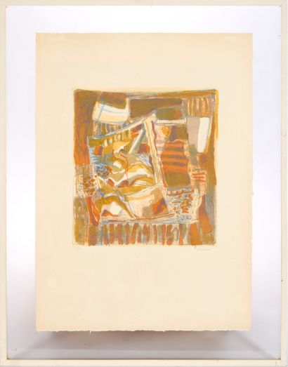  Shafic ABBOUD (1926-2004).
Composition, vers 1970.
Lithographie signée en bas à... Gazette Drouot