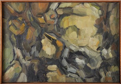 null Gérard CABUS (born 1928).
Untitled. 
Two oils on canvas, signed and dated 58...