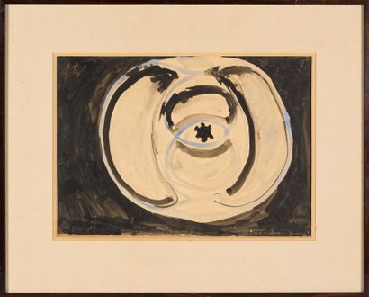  Francis PICABIA (1879-1953).
Machine, vers 1916-1917.
Encre et aquarelle sur papier... Gazette Drouot