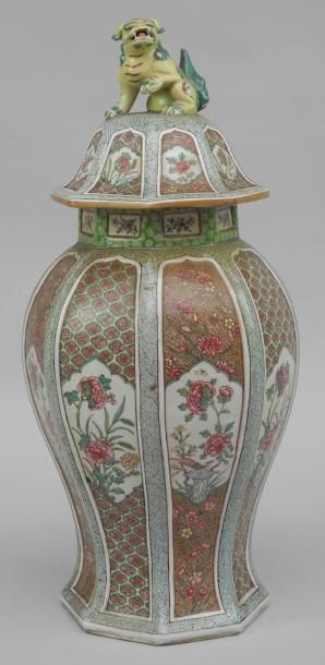 Vase couvert balustre CHINE