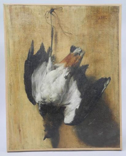 Abel BOULIINEAU (1839 - 1934) Perdrix, huile sur toile