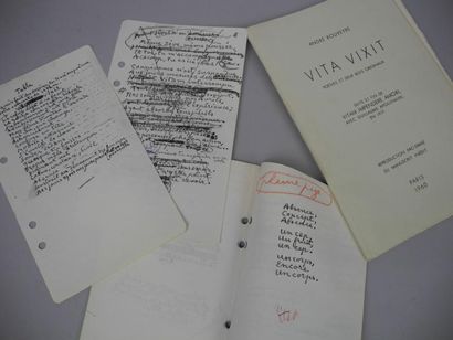 null Manuscrit autographe (18 feuillets) de Rouveyre (Vita Vixit) et l'édition originale...