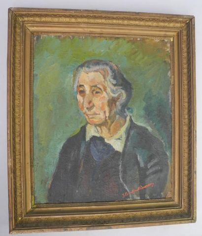 Joseph CONSTANTINOVSKI dit CONSTANT (1892-1969) Portrait de femme Huile sur carton,...