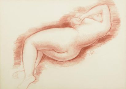 Antoniucci VOLTI (1915 - 1989) Femme nue allongée Sanguine, signée en bas à droite...
