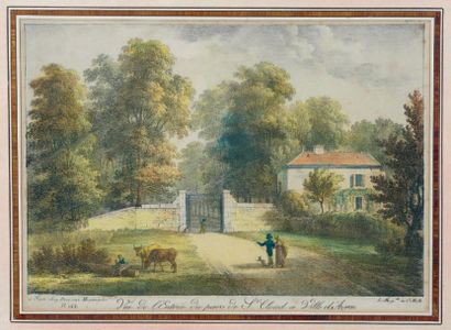 Charles MOTTE (1785 - 1836) d'après P.A. de LANGLADE (XVIIIe siècle) «Vue de l'Entrée...