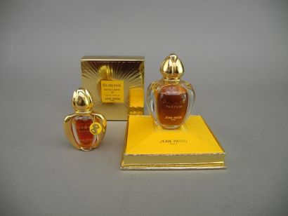 null Jean PATOU 
"Sublime" 
Deux flacons d'extrait (30 ml et 15 ml) et un d'eau de...