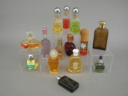  Divers parfumeurs Fort lot de quatorze flacons d'eau de toilette de différentes...