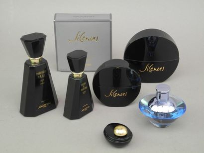 null JACOMO Six flacons dont deux "Silences" (50 ml chacun), deux "Parfum rare" (100...