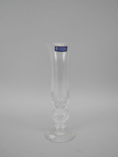 null Vase en cristal de Sèvres. Haut.: 31,5 cm