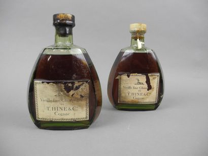 null 2 bouteilles VIEILLE FINE DE CHAMPAGNE Hine (ea, MB)