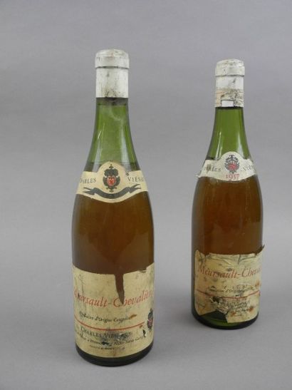 null 2 bouteilles MEURSAULT "Chevalières", C. Viénot 1957 (ea, MB) 
