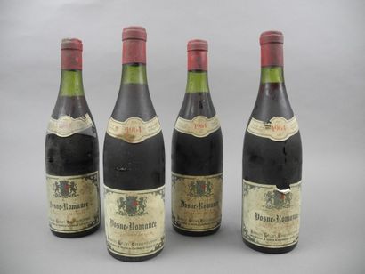 null 4 bouteilles VOSNE-ROMANEE Baron Christophe 1964 (ets)
