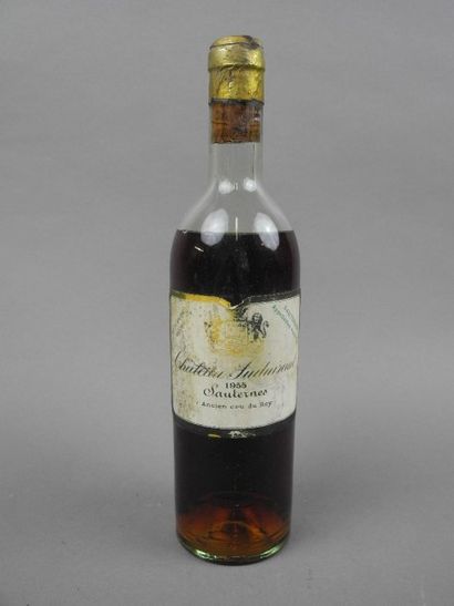 null 1 bouteille CH. SUDUIRAUT, 1er cru Sauternes 1955 (ea & es, B/V)
