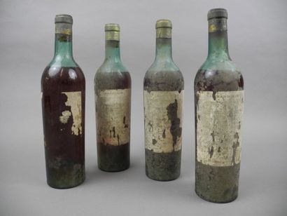 null 4 bouteilles CH. SUDUIRAUT, 1er cru Sauternes 1935 (eta, 1 B SE, 3 B/V)
