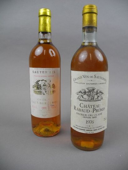 null Ensemble de 2 bouteilles : 1 bouteille CH. RABAUD-PROMIS, 1er cru Sauternes...