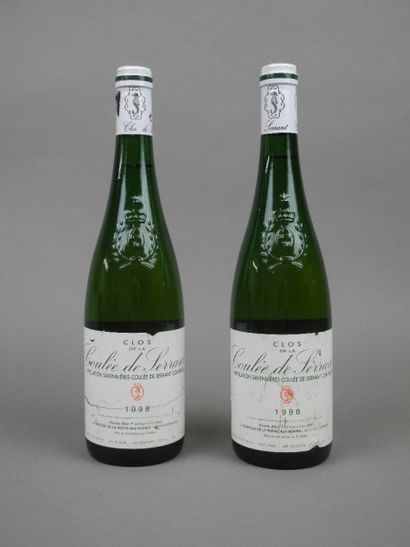 null 5 bouteilles SAVENNIERES "Coulée de Serrant", Nicolas Joly 1998
