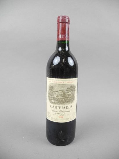 null 12 bouteilles CARRUADES DE LAFITE, Pauillac 1989, cb