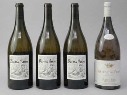 null Ensemble de 4 Magnums 1 Magnum POUILLY FUMÉ Château de Tracy 2003 3 Magnums...