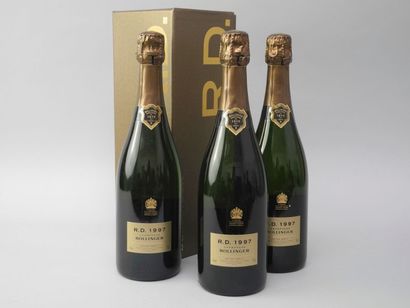 3 Bouteilles CHAMPAGNE «RD», Bollinger 1...