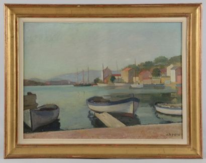 Georges Émile CAPON (Paris, 1890 - Paris, 1980) «Tamaris». Huile sur toile signée...