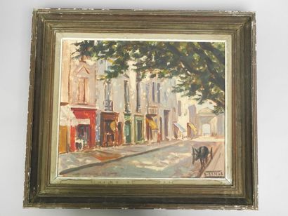 André ASTOUL (La Roche-sur-Yon, 1886 - Landeronde, 1950) «Vieille Rue et Porte du...