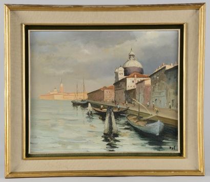 Marcel DYF (Paris, 1899 - Bois d'Arcy, 1985) Venise. Huile sur toile signée en bas...
