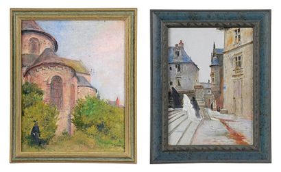 Lionel ROYER (Château-du-Loir, 1852 - Neuilly-sur-Seine, 1926) Montée des marches...