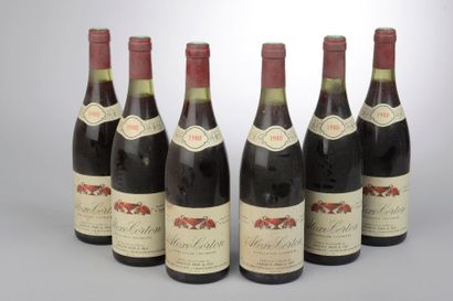 6 bouteilles ALOXE-CORTON Arnoux 1980 (e...