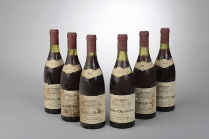 Ensemble de 6 bouteilles Taupenot-Merme 1982...