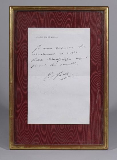 Autographe attribué à Charles de Gaulle.