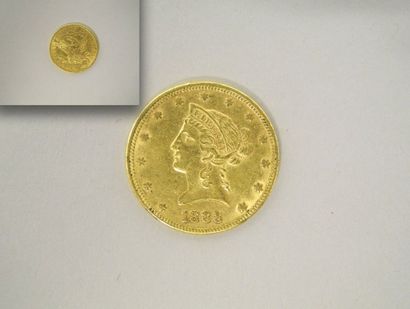Une PIÈCE de 10 dollars américains 1888.