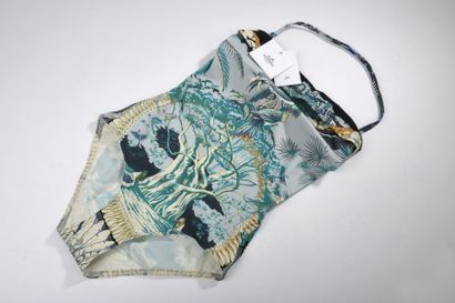 HERMES Paris Maillot de bain une pièce de forme bustier modèle «Aloha». T. 38