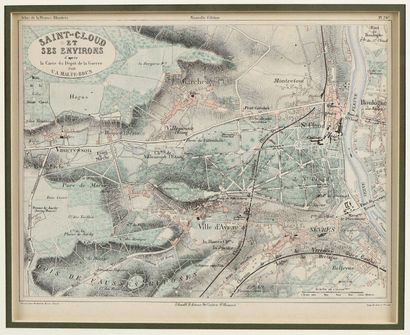 ERHARD pour J. ROUFFE, XIXe siècle « Saint-Cloud et ses environs d'après la carte...