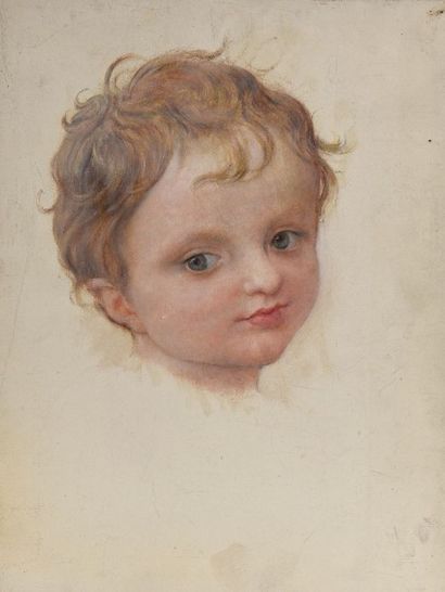 Lionel ROYER (Château-du-Loir, 1852 - Neuilly-sur-Seine, 1926) Portrait d'enfant...