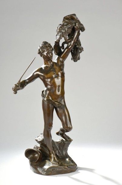 Alfred-Désiré LANSON (Orléans, 1851 - Paris, 1898) Jason et la toison d'or. Bronze...