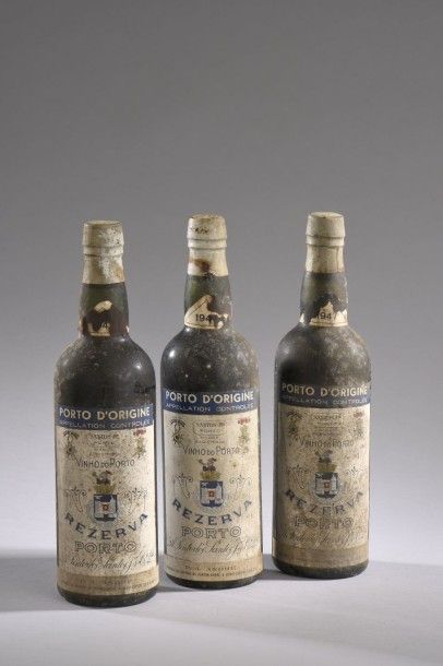 null 3 bouteilles PORTO "Rezerva", Pinto dos Santos 1947 (elt, es)