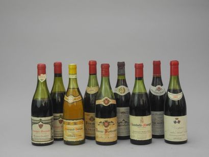null Ensemble de 9 bouteilles : 1 bouteille BEAUNE "Marconnets", Bouchard P et F...