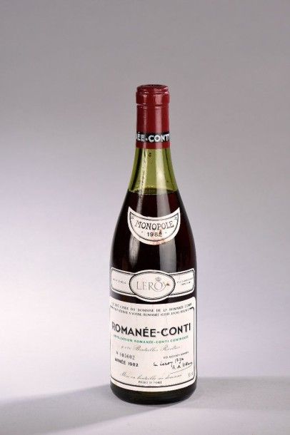 null 1 bouteille ROMANEE-CONTI, 1982 (ela tachée, LB)