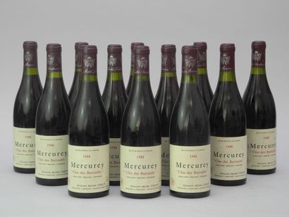 null 12 bouteilles MERCUREY "Clos des Barraults", M. Juillot 1988 (els)