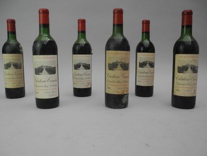 null 6 bouteilles CH. CANON, 1° grand cru St-Emilion 1964 (B)